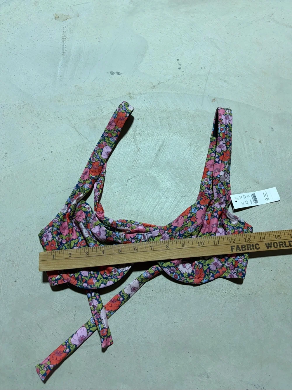 J. Crew NWT Floral Underwire Bikini Top 36C